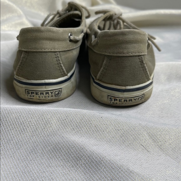 Sperry Top-Sider Casual Canvas Boat Shoes Light Olive Green 2 Eye Size 8.5 - Picture 5 of 11